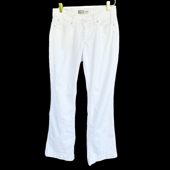 Levi Signature Modern Bootcut Jeans White Denim Women's Size 8 Short - Picture 2 of 12